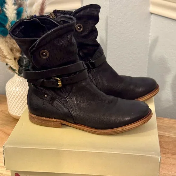 A.S.98 for Free People Tyler Ankle Boot - Black – Size 8 / 38 – NIB - RARE!